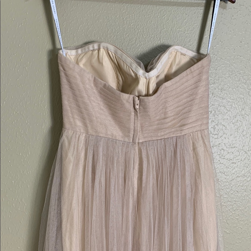 Jenny Yoo Annabelle Convertible Gown Womens 8 Blush Pink Tulle Bridesmaid Dress - Picture 4 of 7